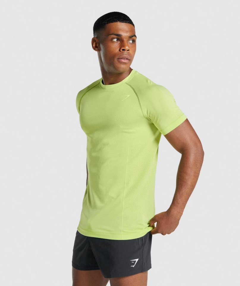 Koszulki Gymshark Vital Light Seamless Męskie Żółte | PL 308JWT